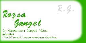 rozsa gangel business card